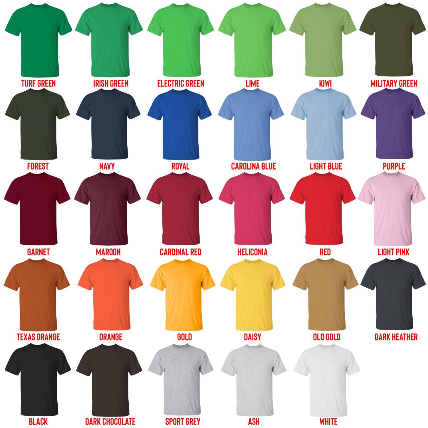 t shirt color chart - Hades Store