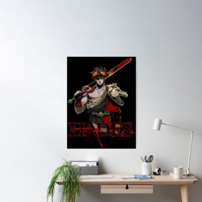 Hades Game Logo With Zagreus Poster Official Hades Merch