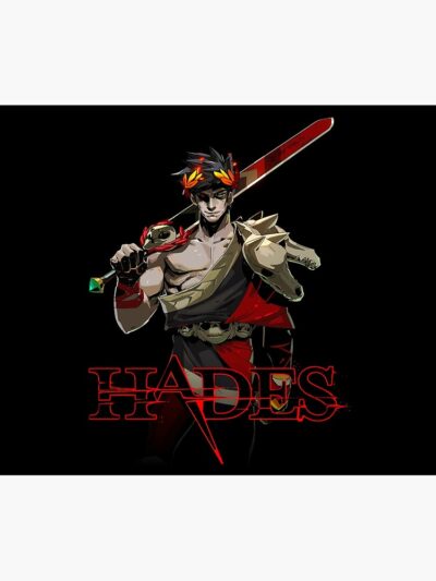 Hades Game Logo With Zagreus Tapestry Official Hades Merch