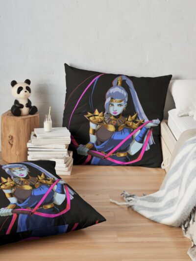 Megaera - Hades Game Throw Pillow Official Hades Merch