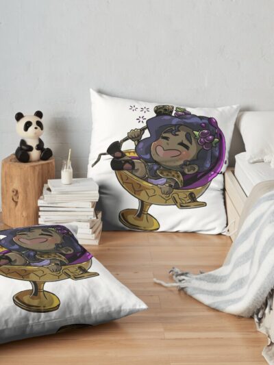 Dionysus Chibi Throw Pillow Official Hades Merch