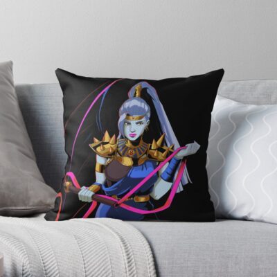 Megaera - Hades Game Throw Pillow Official Hades Merch