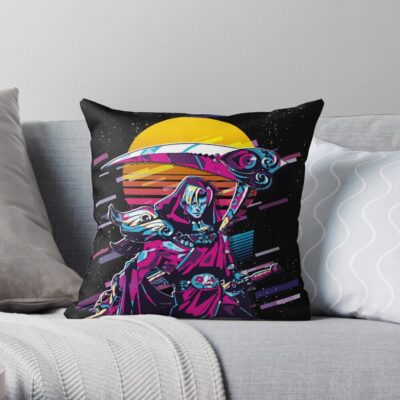 Thanatos - Hades (80S Retro) Throw Pillow Official Hades Merch