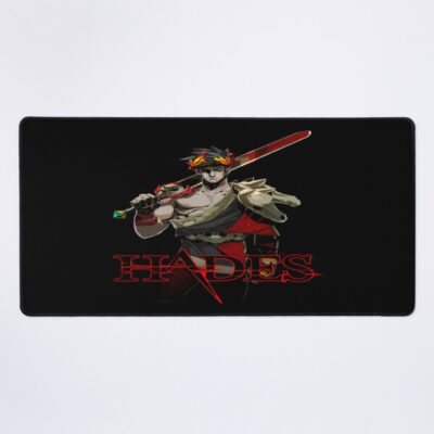 Hades Game Logo With Zagreus Mouse Pad Official Hades Merch