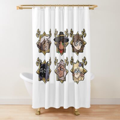 Little Chibi Bond Shower Curtain Official Hades Merch